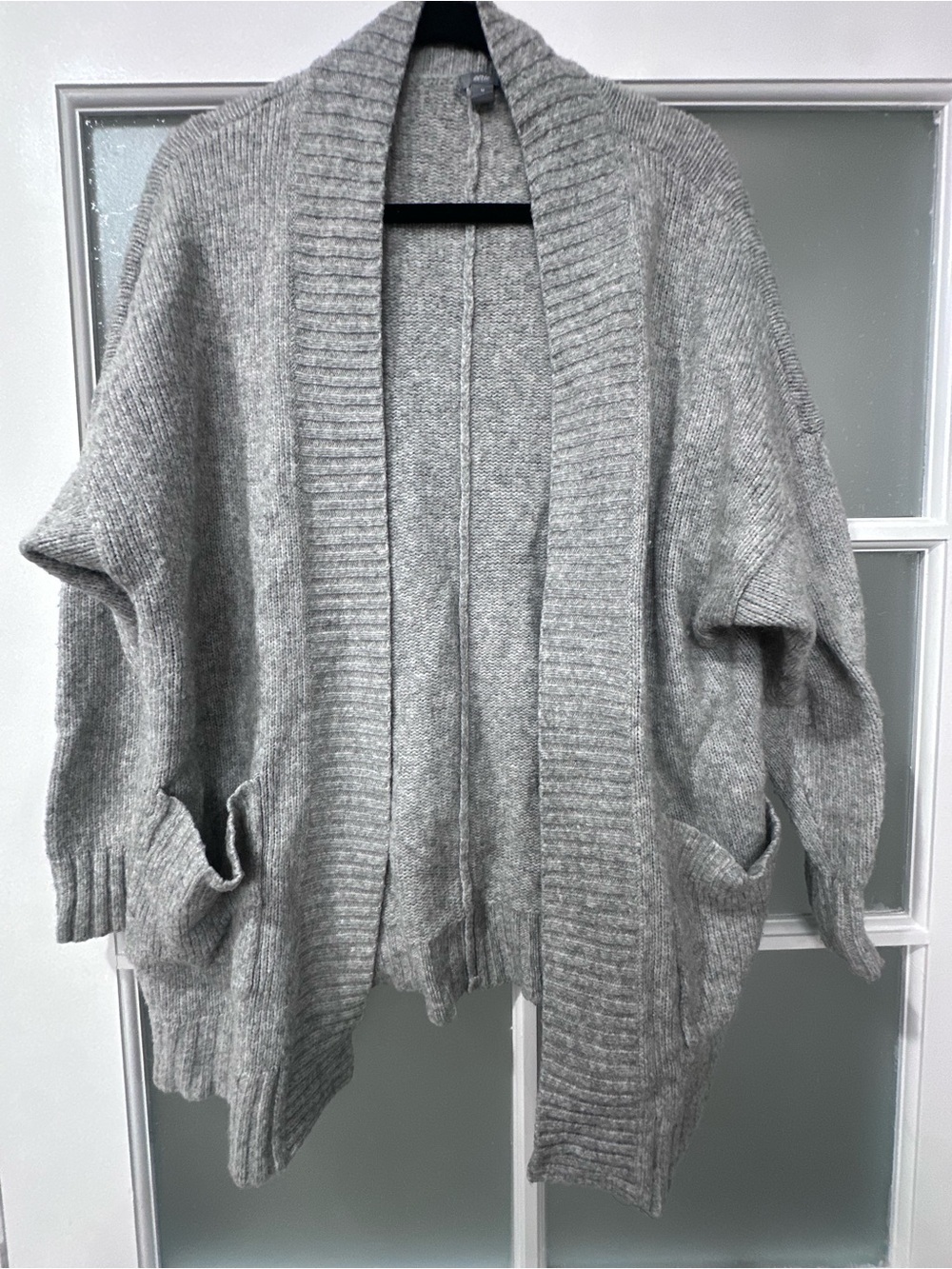 Aerie Women's Medium Heather Grey Open Front Knit Cardigan Sweater Size M